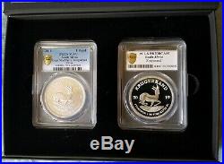 2018/2019 Silver Krugerrand Set PCGS PR70 TUMI Signed MS70 Great Wall Privy