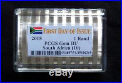 2018 SILVER KRUGERRAND 10oz FIRST DAY OF ISSUE SEALED TUBE OF 10 PCGS GEM BU