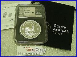 2018 S Africa 1R 1 Oz Silver Krugerrand Proof NGC PF70 FR Signed by Tumi Tsehlo