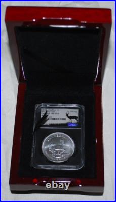 2018 S Africa 1oz Silver Krugerrand Coin-NGC MS69-1st 1000-Tumi Tsehlo Signed