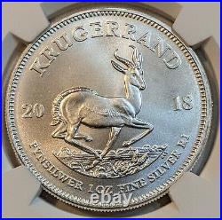 2018 S. Africa Krugerrand S1kr Ngc Ms 70 Unc Superb Coin Finest Grade Worldwide