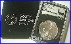 2018 S Africa S1R 1 Oz Silver Krugerrand NGC MS70 FIRST DAY OF PRODUCTION RARE