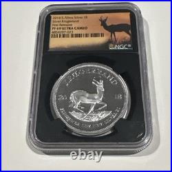 2018 S. Africa Silver Krugerrand and First Release PF 69 Ultra Cameo Black Core