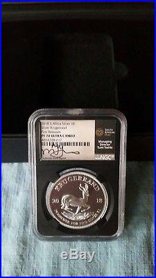2018 Silver PROOF Krugerrand NGC PF70 UC First Releases Tumi Tsehlo Signed RARE