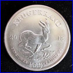 2018 South Africa 1 oz Silver Krugerrand. 999 Fine Bullion Coin