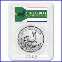 2018 South Africa 1 oz Silver Krugerrand MS-69 PCGS (FS)