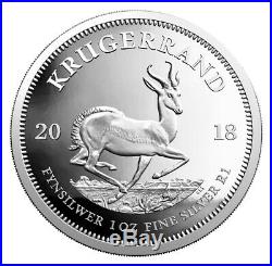 2018 South Africa 1 oz Silver Krugerrand Proof R1 Coin GEM Proof SKU52840