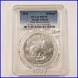 2018 South Africa Krugerrand 1 oz. 999 Silver PCGS MS 70 SKU-Q6119