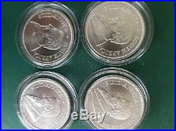 2018 South Africa Krugerrand 999 Silver 1 oz Bullion Coin in coin Capsule x 4