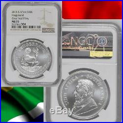 2018 South Africa SILVER KRUGERRAND GREAT WALL PRIVY NGC MS70 RAND BICE beijing