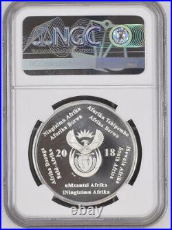 2018 South Africa SILVER PROOF 2 RAND SOCCER FIFA WORLD CUP RUSSIA ngc PF69 R2