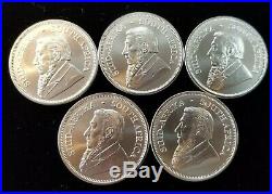 2018 South Africa Silver Krugerrand 1 Oz. 999 Lot Of 5 From Government Tube Gem