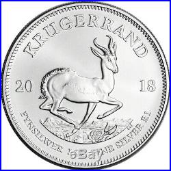 2018 South Africa Silver Krugerrand 1 oz 1 Rand BU Ten 10 Coins