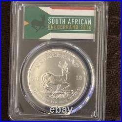 2018 South Africa Silver Krugerrand 1 oz 1 Rand MS70 PCGS First Strike