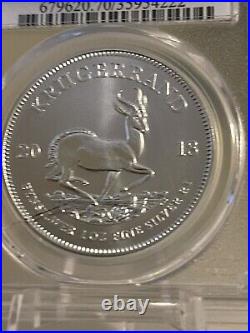 2018 South Africa Silver Krugerrand 1 oz 1 Rand MS70 PCGS First Week Strike