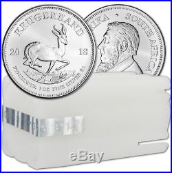 2018 South Africa Silver Krugerrand 1 oz BU 1 Roll Twenty Five 25 Coins