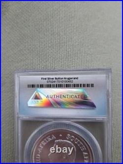 2018 South African Krugerrand 1 Oz Fine Silver First Release ANACS MS 70 149/450