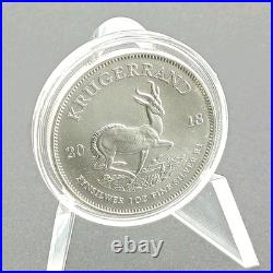 2018 South African Krugerrand 1oz. 999 Fine Silver Semi-Key Date In Capsule BU
