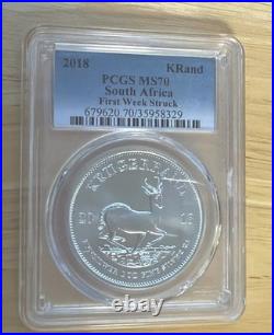 2018 South African Krugerrand First Week Struck MS70 PCGS