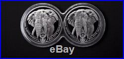2019 1 Oz South Africa Big Five Elephant. 999 Silver Proof 2 Coin Set
