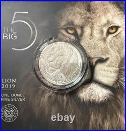 2019-2021 Big Five Series I South Africa 5 Rand 5 1oz Silver Coin Set Bu Coa Ogp