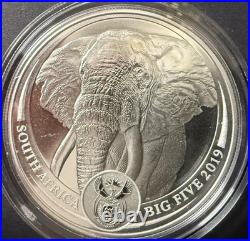 2019-2021 Big Five Series I South Africa 5 Rand 5 1oz Silver Coin Set Bu Coa Ogp