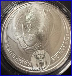 2019-2021 Big Five Series I South Africa 5 Rand 5 1oz Silver Coin Set Bu Coa Ogp