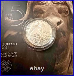 2019-2021 Big Five Series I South Africa 5 Rand 5 1oz Silver Coin Set Bu Coa Ogp