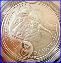 2019-2021 Big Five Series I South Africa 5 Rand 5 1oz Silver Coin Set Bu Coa Ogp