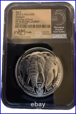 2019 2021 South Africa Big 5 Series 1 Complete Set NGC PF 70 ULTRA CAMEO