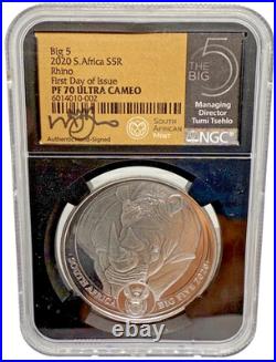2019 2021 South Africa Big 5 Series 1 Complete Set NGC PF 70 ULTRA CAMEO