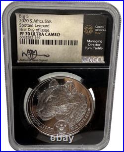 2019 2021 South Africa Big 5 Series 1 Complete Set NGC PF 70 ULTRA CAMEO
