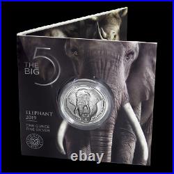 2019 Elephant South Africa Big Five 1 Oz Silver Coin Bu