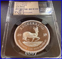 2019 Krugerrand Gem Proof Silver Coin signed by Tumi Tsehlo FDOI