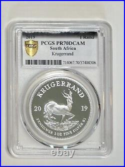 2019 Krugerrand Proof 1oz Silver Coin PCGS PR70 DCAM Tumi Tsehlo Signed