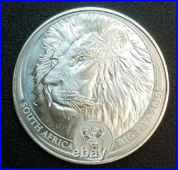2019 Lion SOUTH AFRICA BIG FIVE 1 OZ. 999 SILVER COIN BU LION