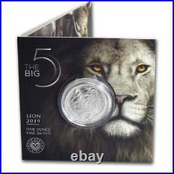 2019 Lion South Africa Big Five 1 Oz Silver Coin Bu