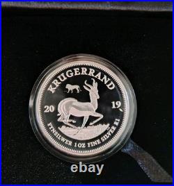 2019 PROOF KRUGERRAND with Big 5 LION PRIVY 1 oz SILVER Series I. Mintage 1000
