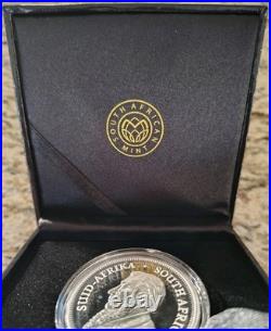 2019 PROOF KRUGERRAND with Big 5 LION PRIVY 1 oz SILVER Series I. Mintage 1000