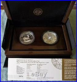 2019 Proof Krugerrand With Lion Privy & Proof Big5 Lion 2 Coin set. IN HAND