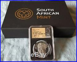 2019 SA Big 5 Elephant PF70 Ultra Cameo FIRST DAY OF ISSUE TUMI Signed