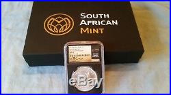 2019 SA Silver Proof Krugerrand MS70 FIRST DAY OF PRODUCTION TUMI TSEHLO Signed