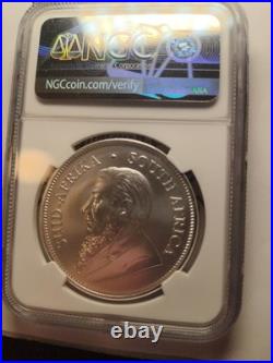 2019 S Africa Krugerrand Silver Coin NGC MS70 First Releases E10-35