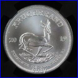 2019 S. Africa Silver Krugerrand First Day of Production MS70 Tumi Tsehlo Coin