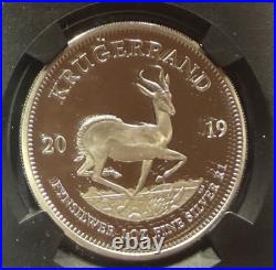 2019 S. African Silver KRUGERRAND PF70 Ultra Cameo NGC sign by Tumi Tsehlo FDOI