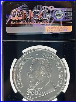 2019-S South Africa. 999 1oz Silver Krugerrand FDOP NGC MS70