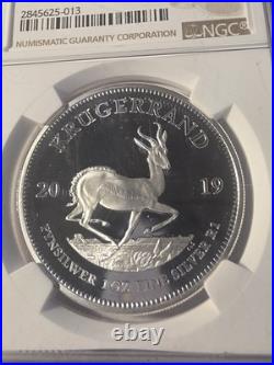2019 Silver Krugerrand Pf69 Ngc South Africa 1 Rand 1 Oz Proof Rare