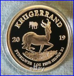 2019 Silver Proof Krugerrand ELEPHANT PRIVY UNGRADED Mintage of ONLY 1000