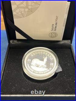 2019 Silver South Africa Proof Krugerrand 1 Oz Coin Box Coa