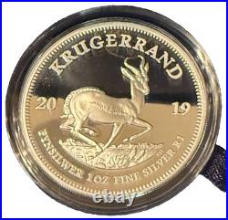 2019 Silver South Africa Proof Krugerrand 1 Oz Coin Box Coa